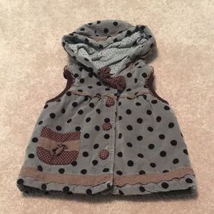 Girls Vest Jacket with Hood Toddler Fall/Spring 3T